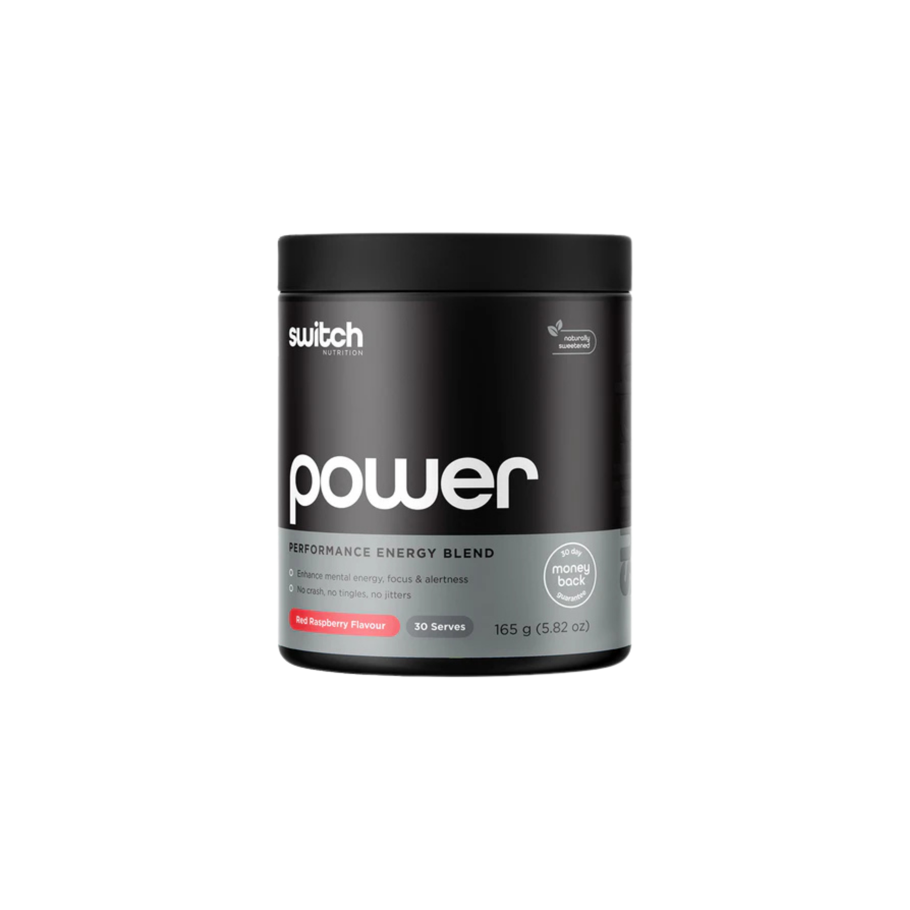 Black container labeled 'switch power' on a white background
