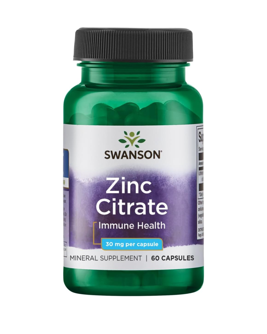 Swanson, Zinc Citrate, 30 mg, 60 Capsules