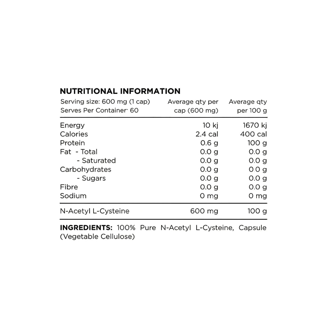 Switch Nutrition NAC (Pure N-Acetyl L-Cysteine)