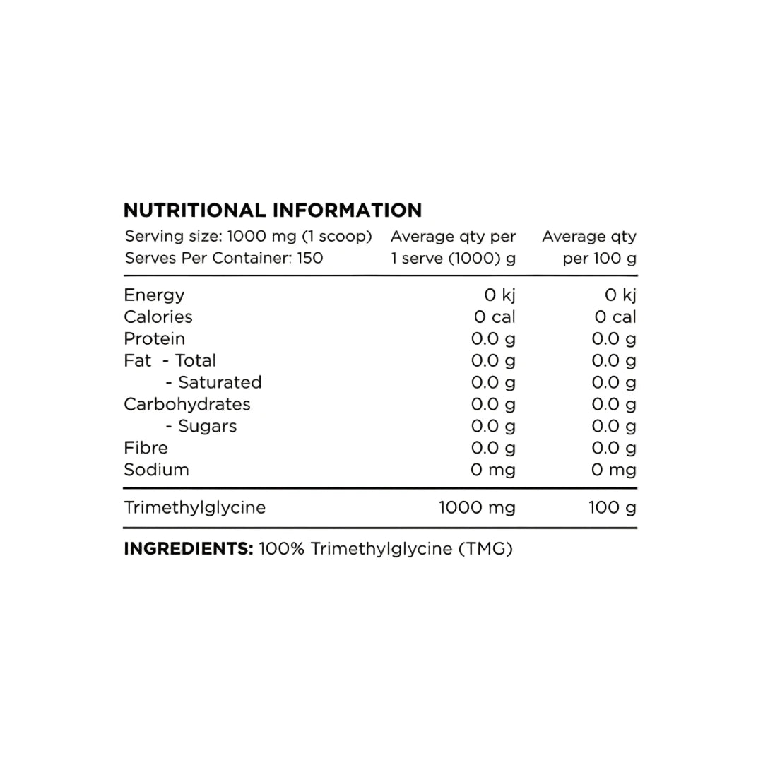 Nutritional information and ingredient list for a product on a light gray background