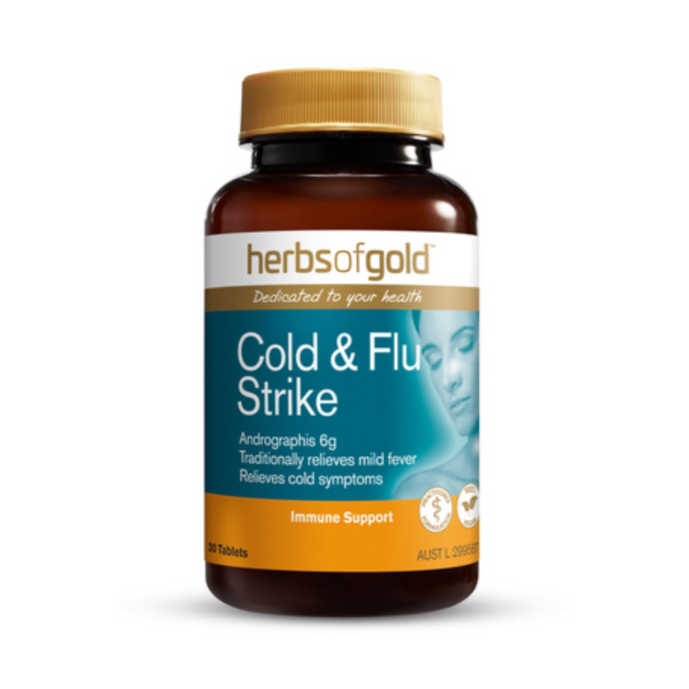 Herbs Of Gold Cold & Flu Strike (30 Tablets)
