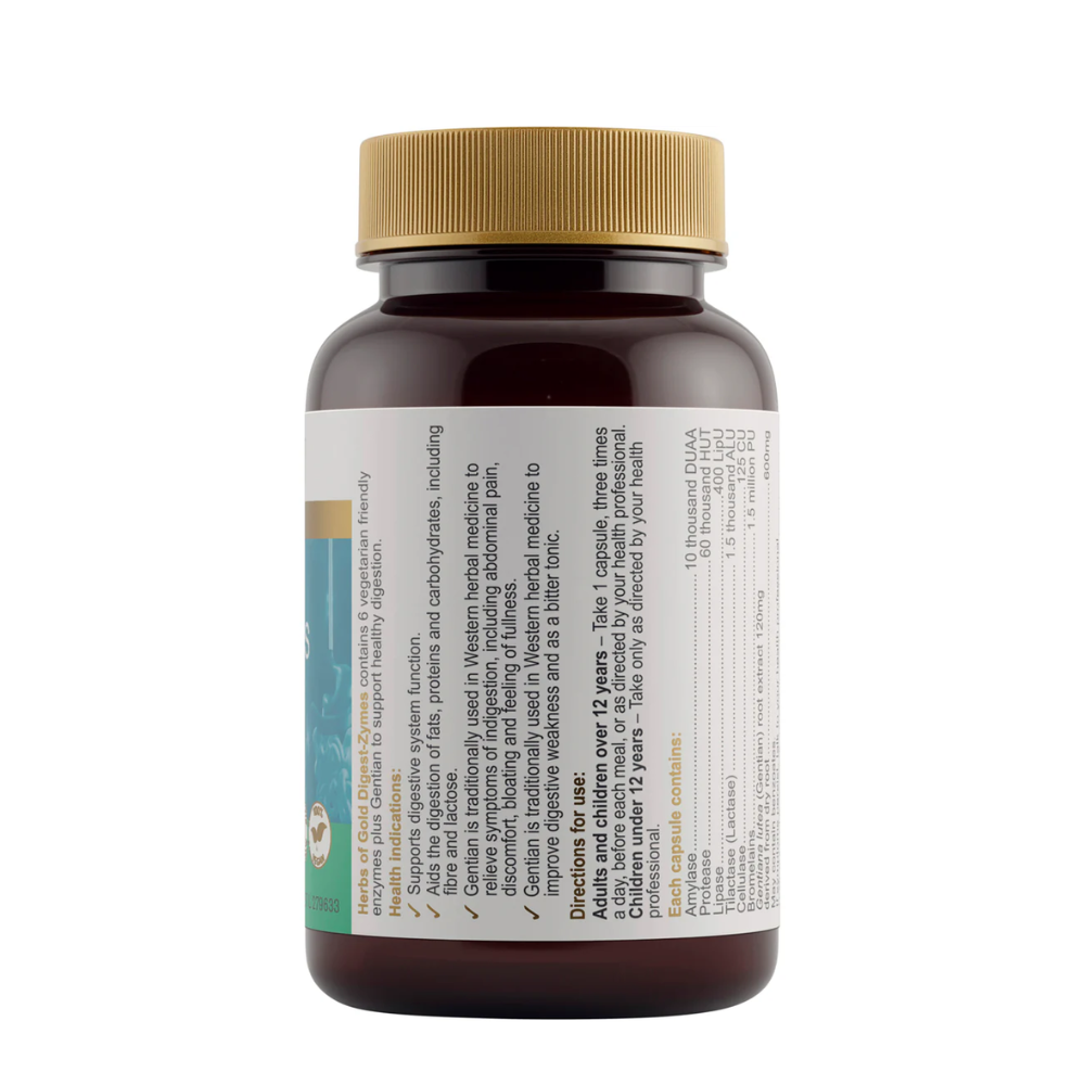 Herbs Of Gold Digest-Zymes (60 Vege Capsules)