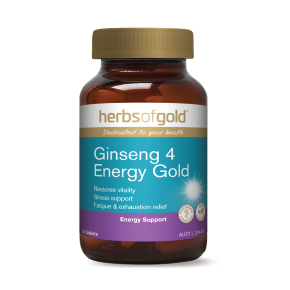 Herbs Of Gold Ginseng 4 Energy Gold (30 Tablets)