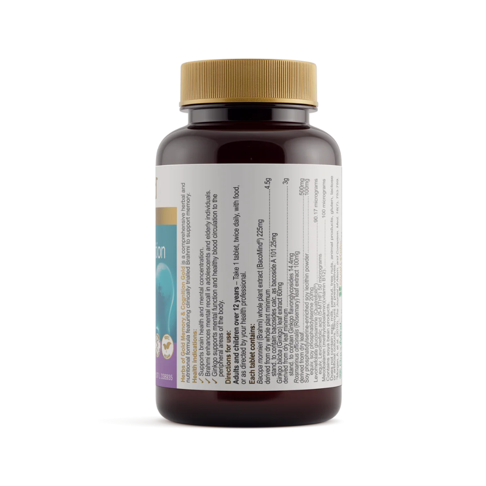 Herbs Of Gold Memory & Cognition Gold (60 Tablets)