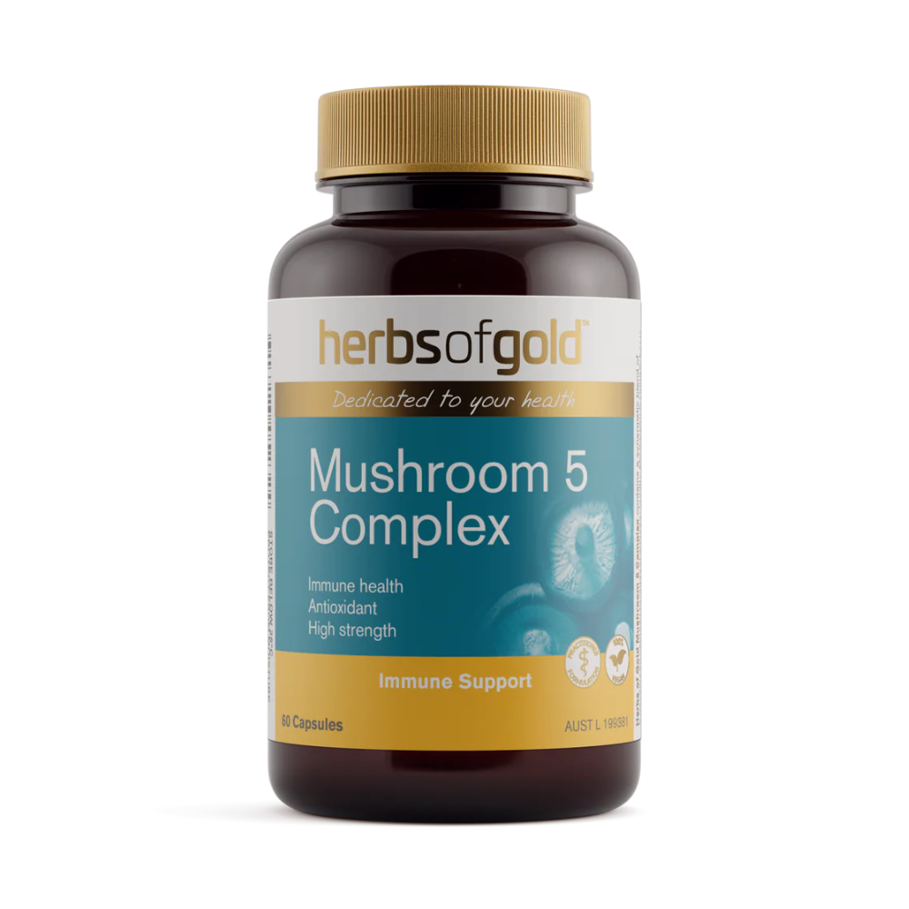 Herbs Of Gold Mushroom 5 Complex (60 Capsules)