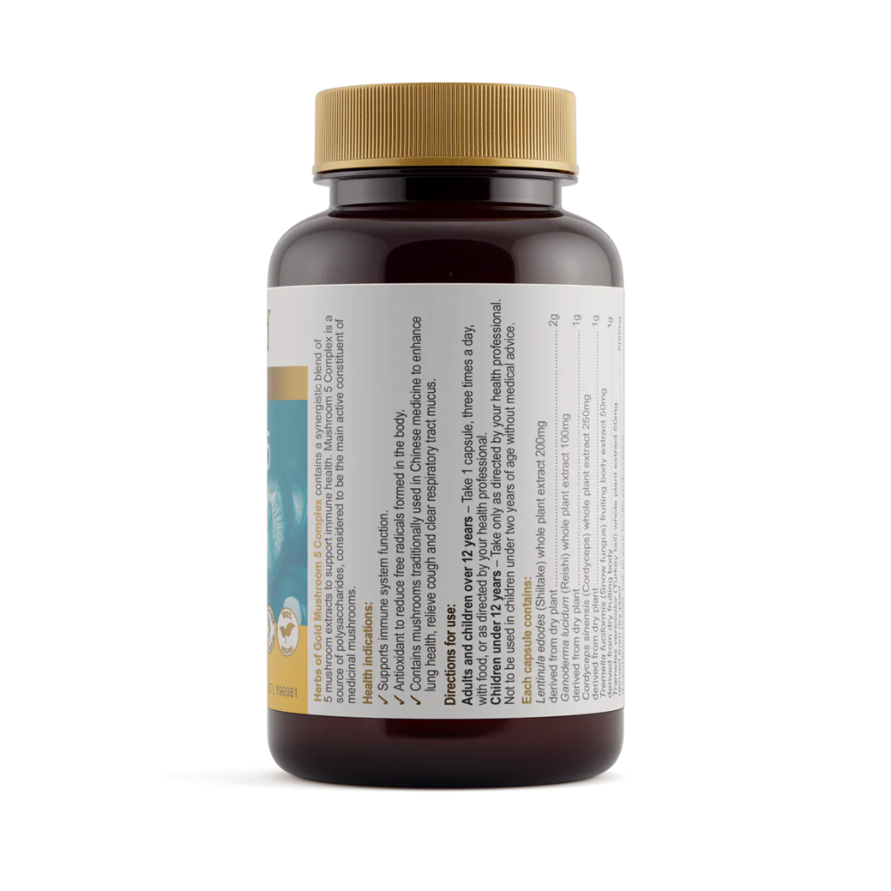 Herbs Of Gold Mushroom 5 Complex (60 Capsules)