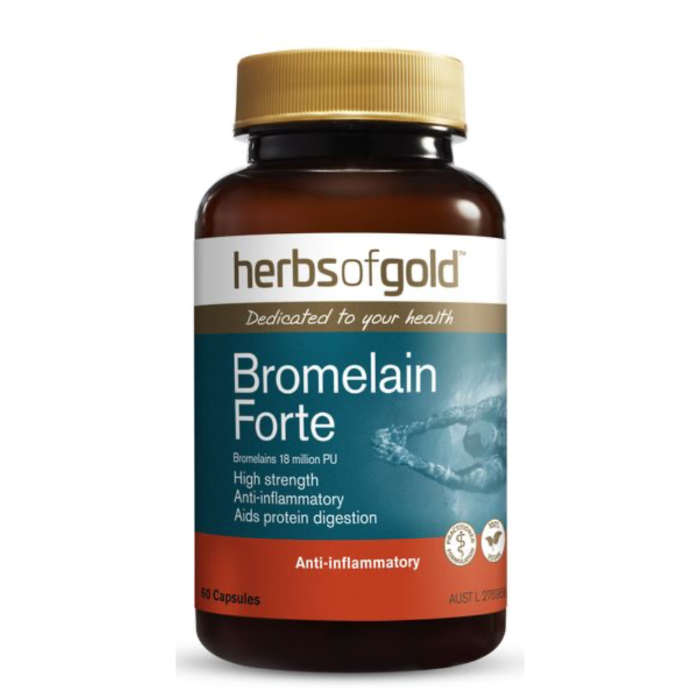 Herbs Of Gold Bromelain Forte (60 Capsules)