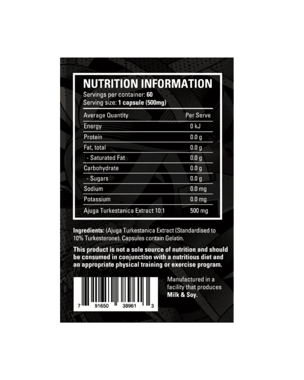 Legit Turkesterone 500mg 60 Serves