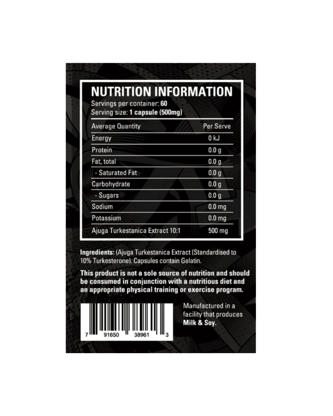 Legit Turkesterone 500mg 60 Serves