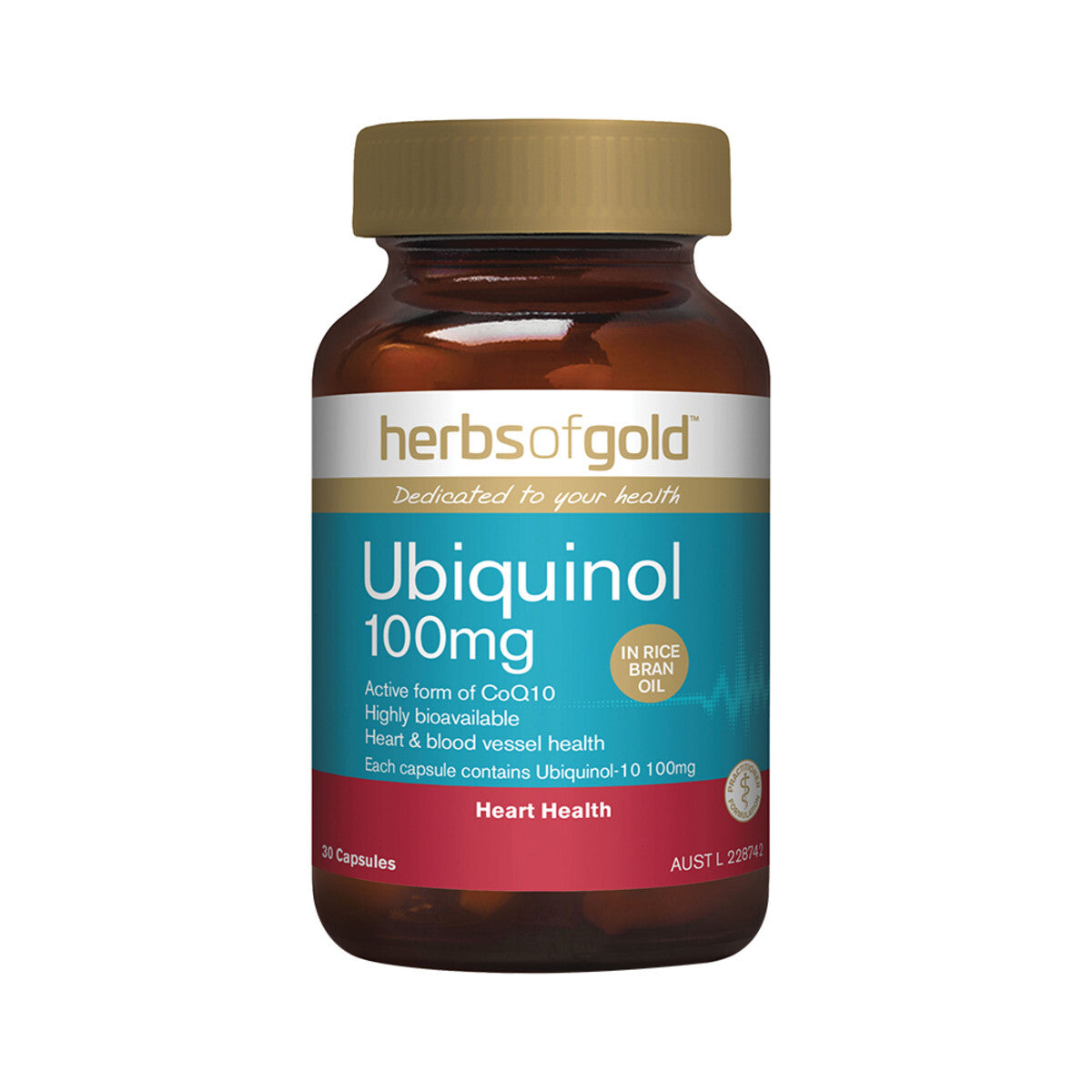 Herbs Of Gold Ubiquinol 100mg (30 Capsules)