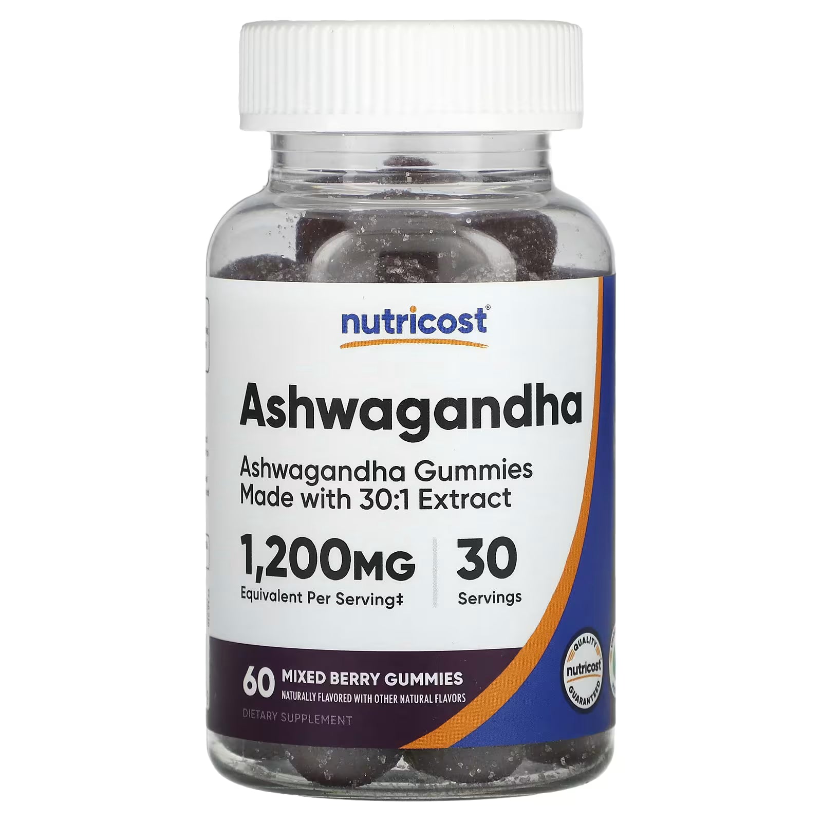 Nutricost, Ashwagandha Gummies, Mixed Berry, 60 Gummies (600 mg per Gummy)