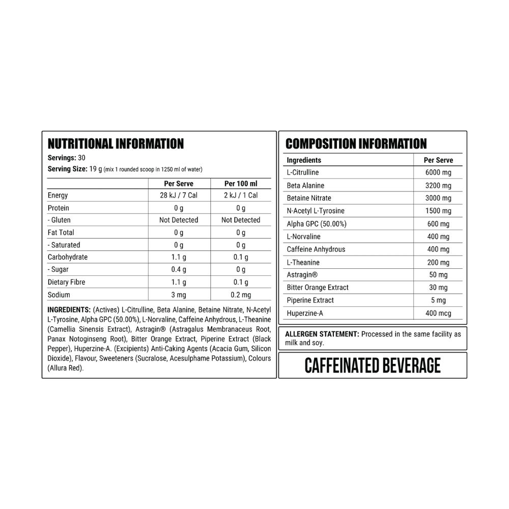 Faction Labs Disorder Ultimate Pre-Workout 570g 30serves