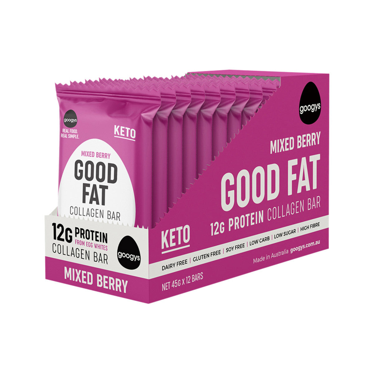 Googys Good Fat Collagen Bar 12 PACK