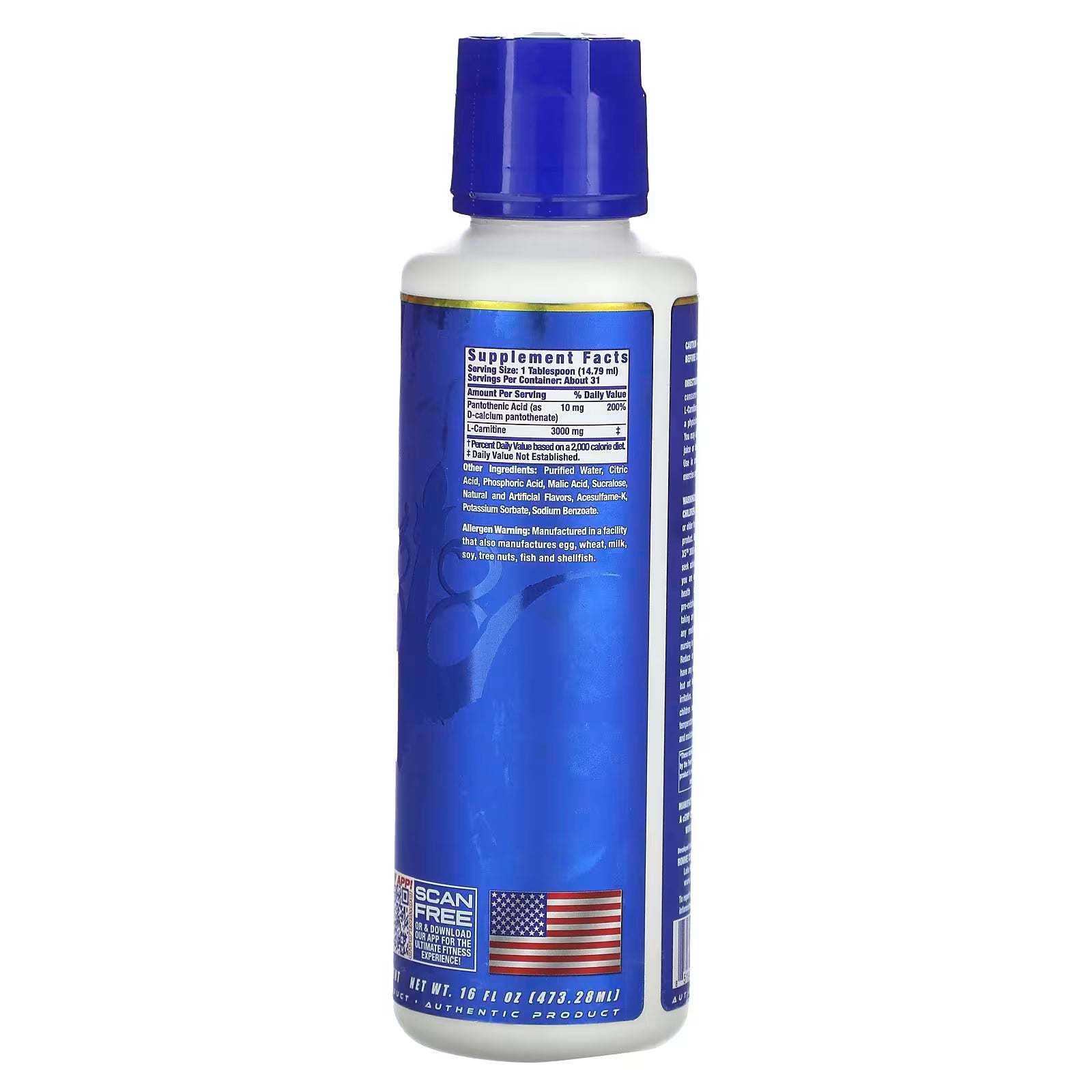 Ronnie Coleman, Vital Edition, L-Carnitine XS 3000, 16 fl oz (473.28 ml)