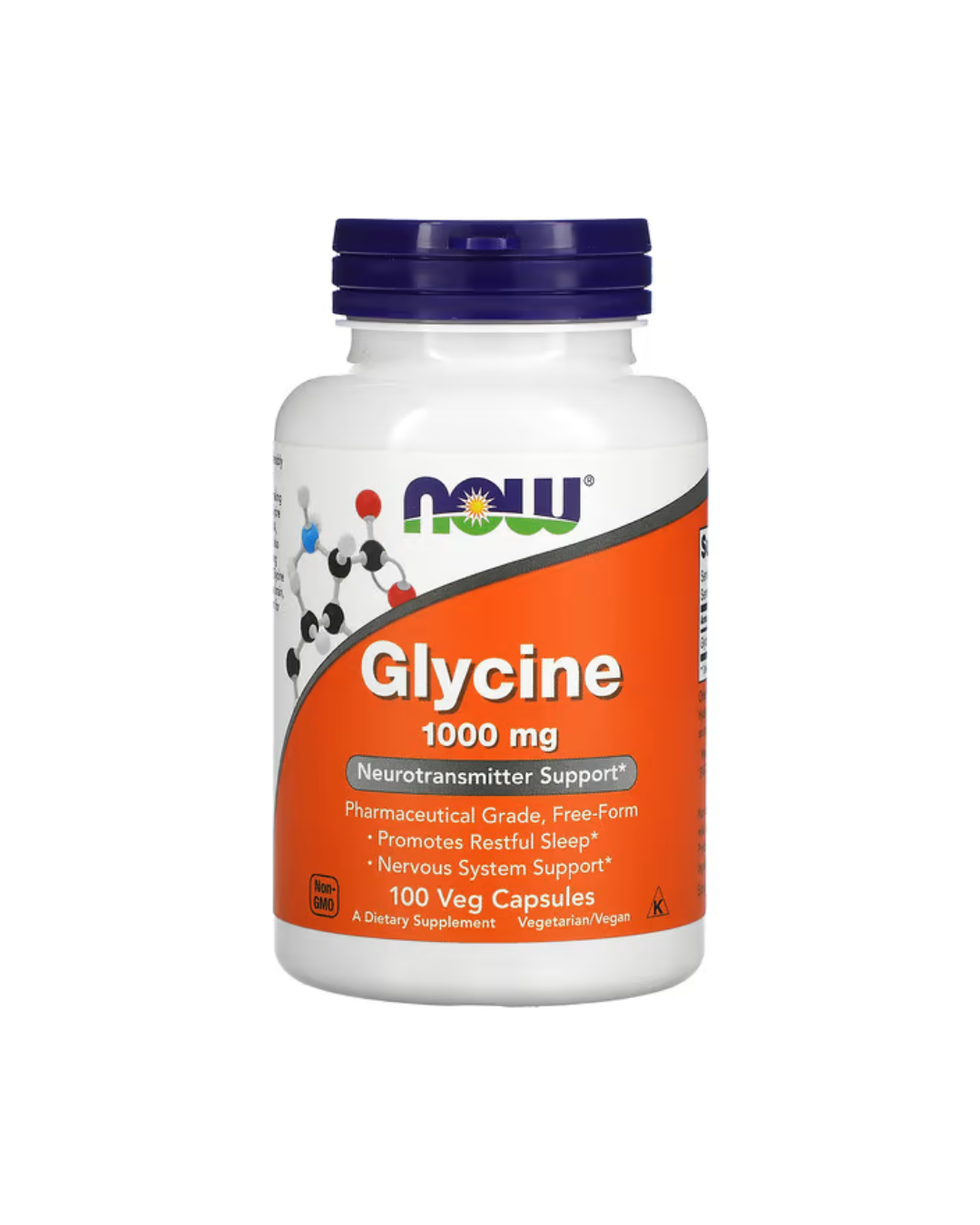 NOW Foods Glycine 1000 mg – 100 Veg Capsules
