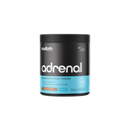 Black and blue container of switch Nutrition Adrenal Magnesium Support Powder on a white background