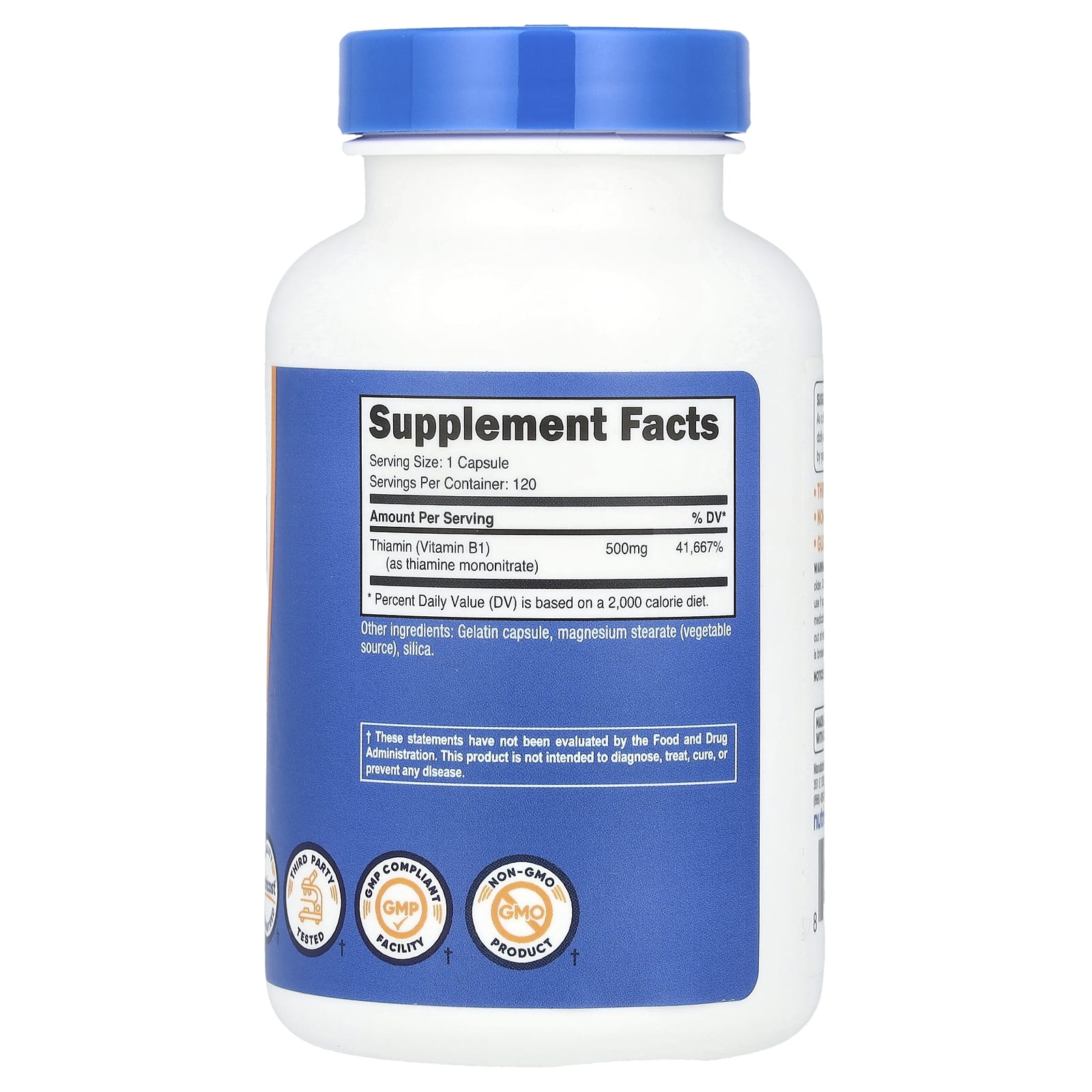 Nutricost Vitamin B1 500mg 120 Caps