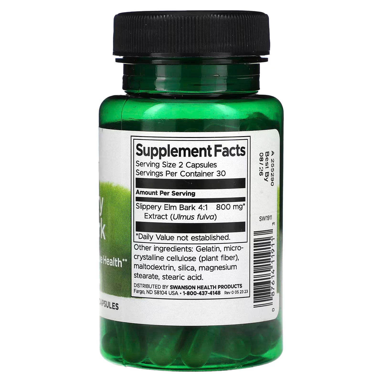 Swanson, Slippery Elm Bark, 400 mg, 60 Capsules