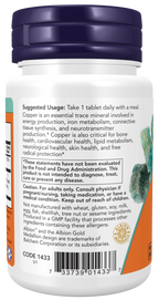 NOW Foods, Copper Glycinate, 3 mg, 120 Tablets