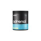 Black and blue container of switch Nutrition Adrenal Magnesium Support Powder on a white background