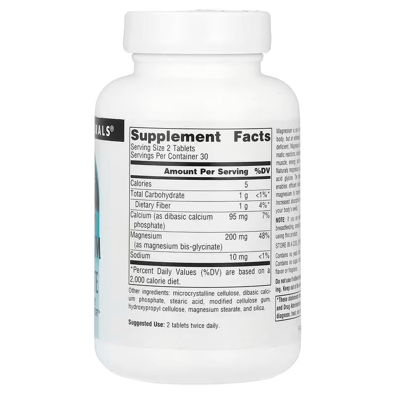 Source Naturals, Magnesium Glycinate, 60 Tablets