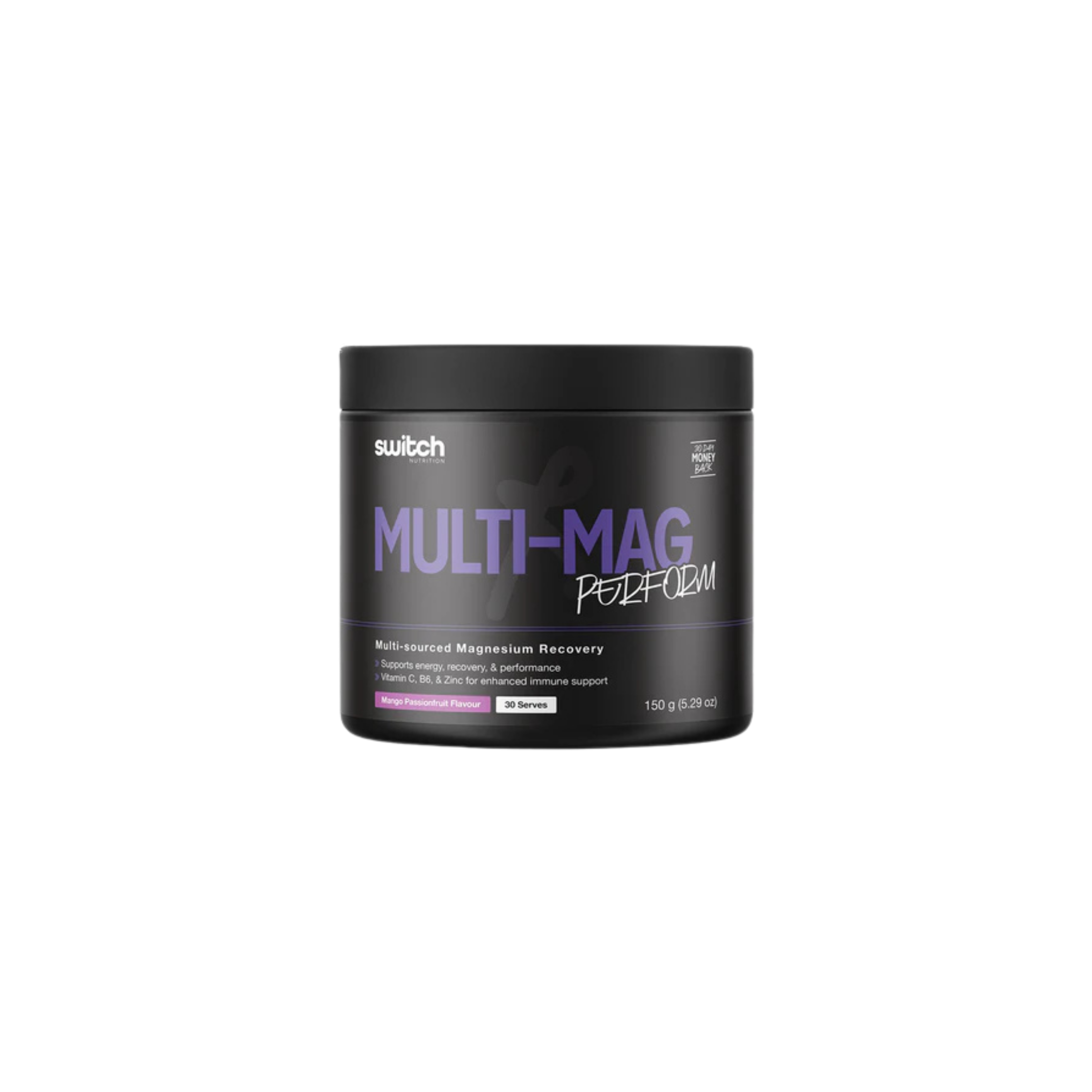 Black container of Switch Multi-Mag Powder on a white background
