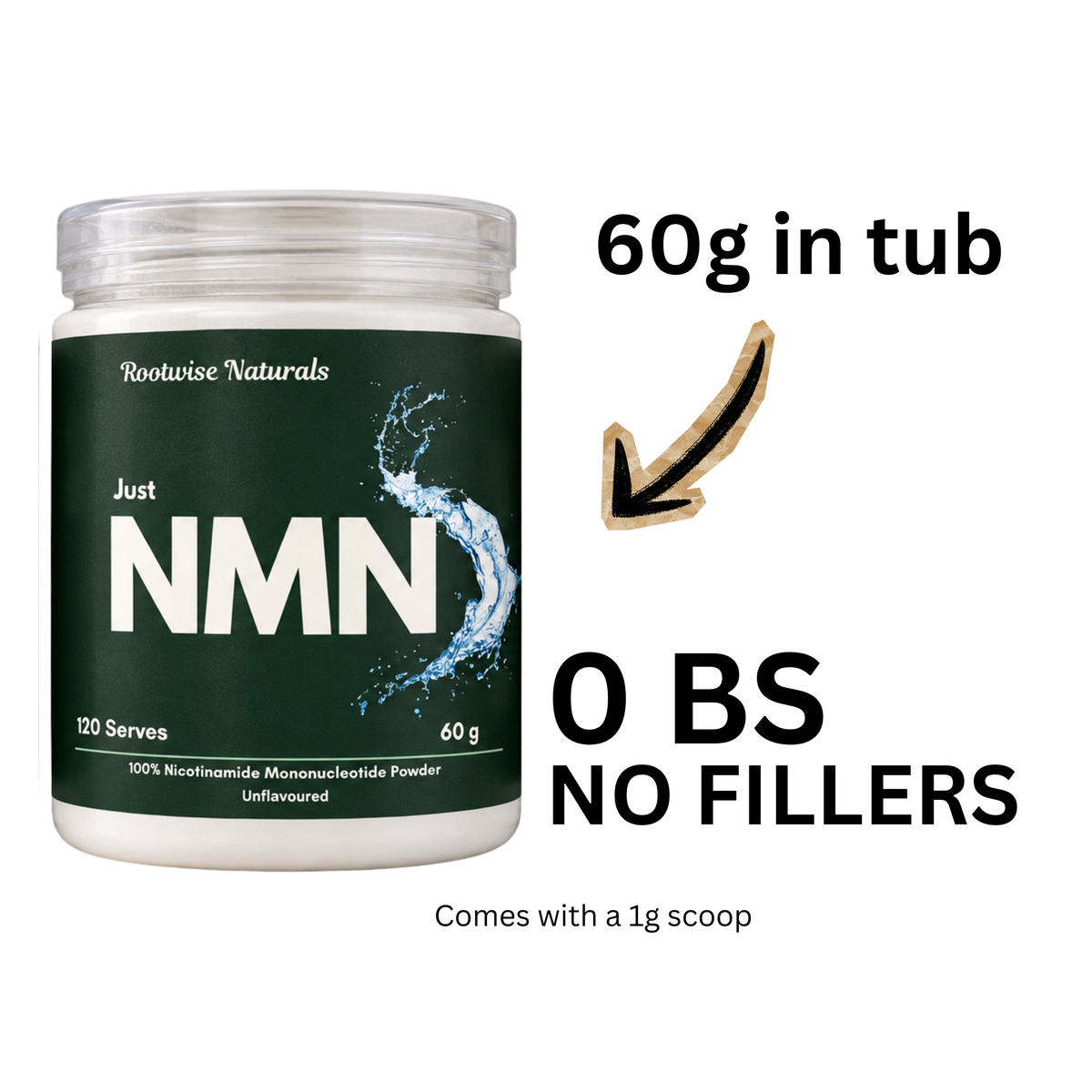 Rootwise Naturals™ NMN || Pure NMN Powder unflavoured