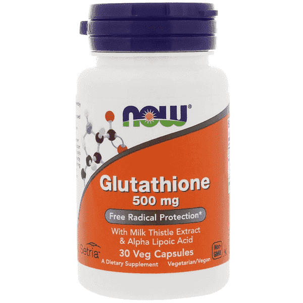 NOW Supplements, Glutathione 500 mg, 30 Veg Capsules