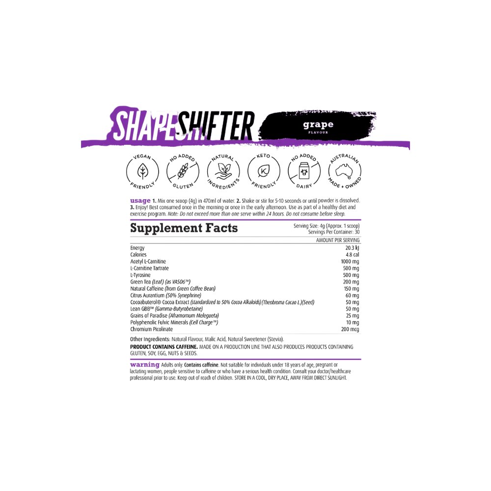 White Wolf Nutrition Shape Shifter Fat Burner 120g