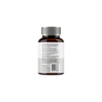 Brown supplement bottle with label on a white background