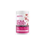 Optimum Nutrition BCAA Boost supplement container on a white background