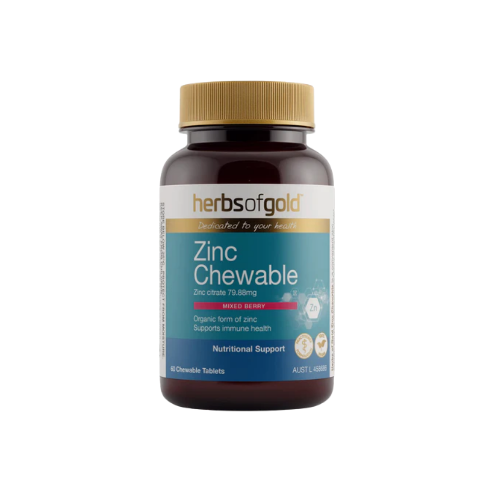 Herbs Of Gold Zinc Chewable (60 Tablets)