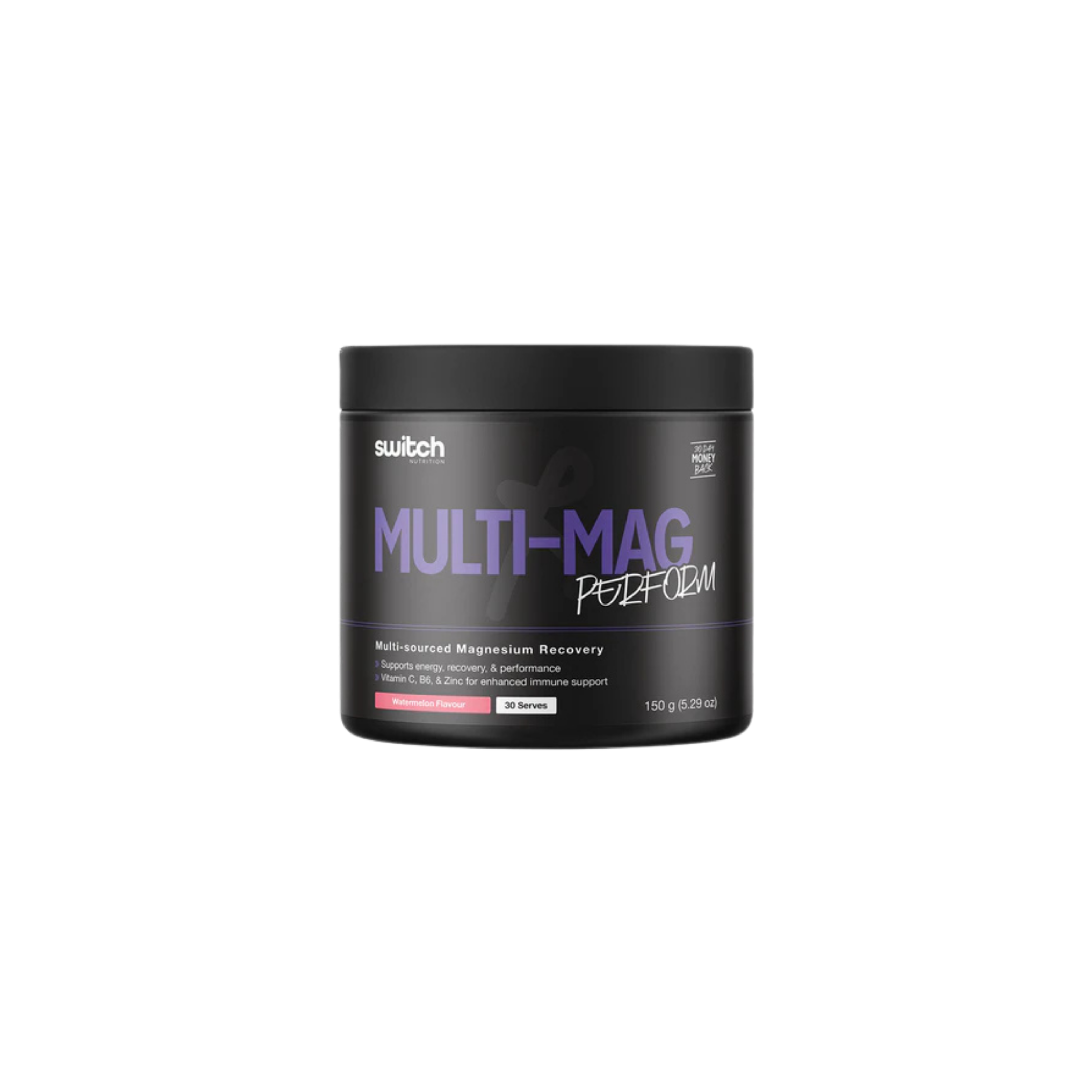 Black container of Switch Multi-Mag Powder on a white background