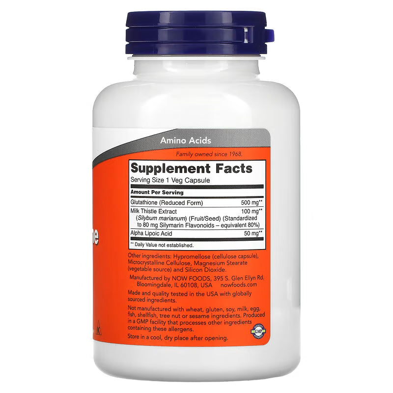 NOW Glutathione 500mg 30 Caps