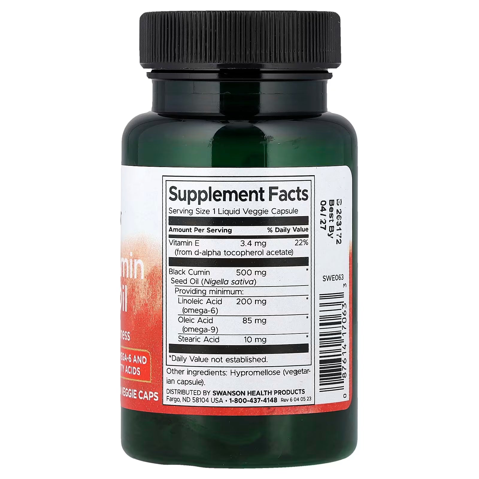 Swanson, Black Cumin Seed Oil, 60 Liq Veggie Caps