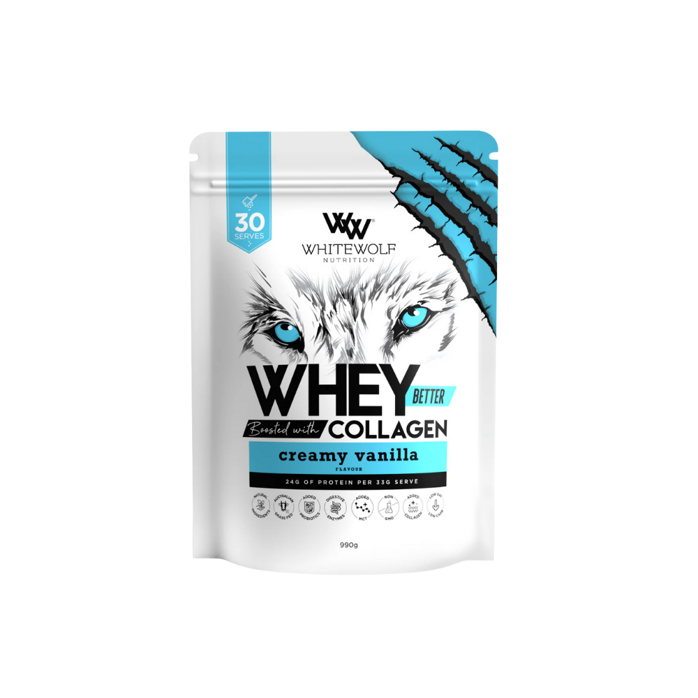 White Wolf Nutrition Whey Protein + Collagen 990g