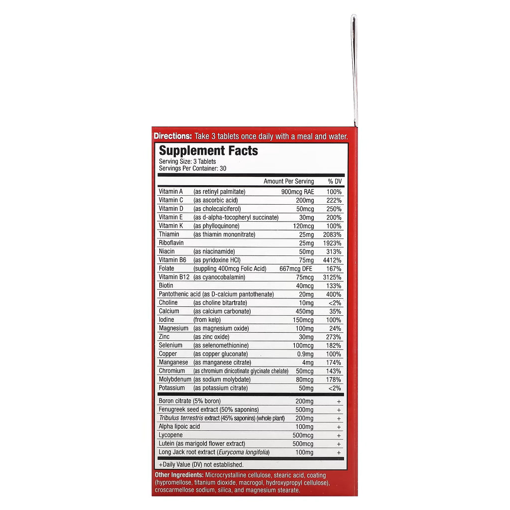 MuscleMeds, Vitamin T, Testosterone Boosting Multi-Vitamin for Men, 90 Tablets