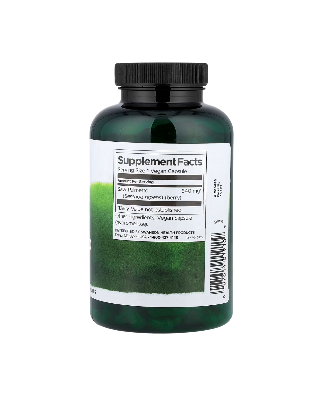 Swanson, Full Spectrum® Saw Palmetto, 540 mg, 250 Vegan Capsules