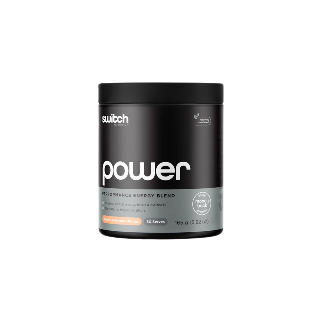 Black container labeled 'switch power' on a white background