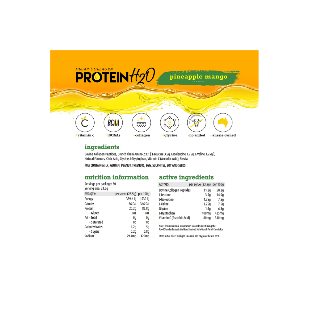 White Wolf Nutrition Collagen Protein H2O Water 705g