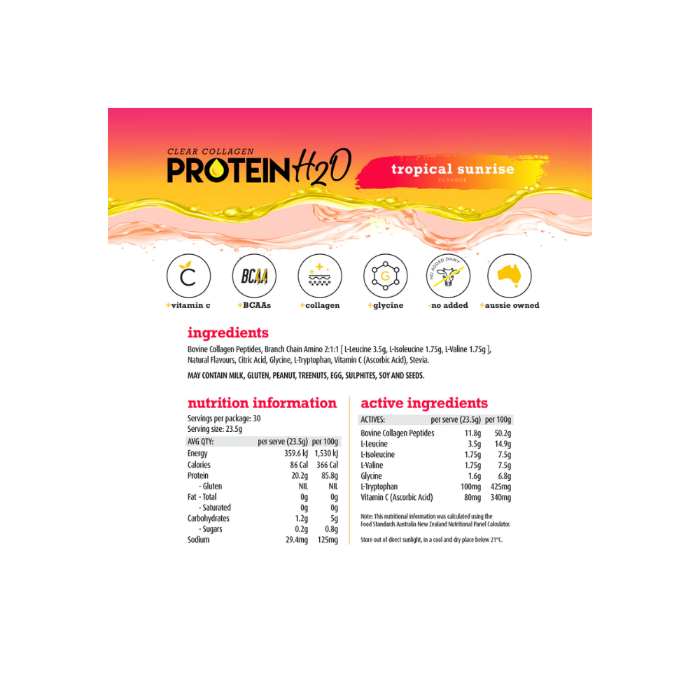 White Wolf Nutrition Collagen Protein H2O Water 705g