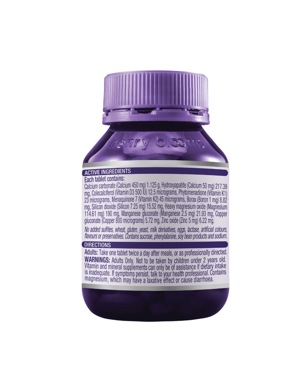 Henry Blooms Osteoblast- Bone & Muscle Health • Calcium + D3 + K2 + Magnesium + Boron