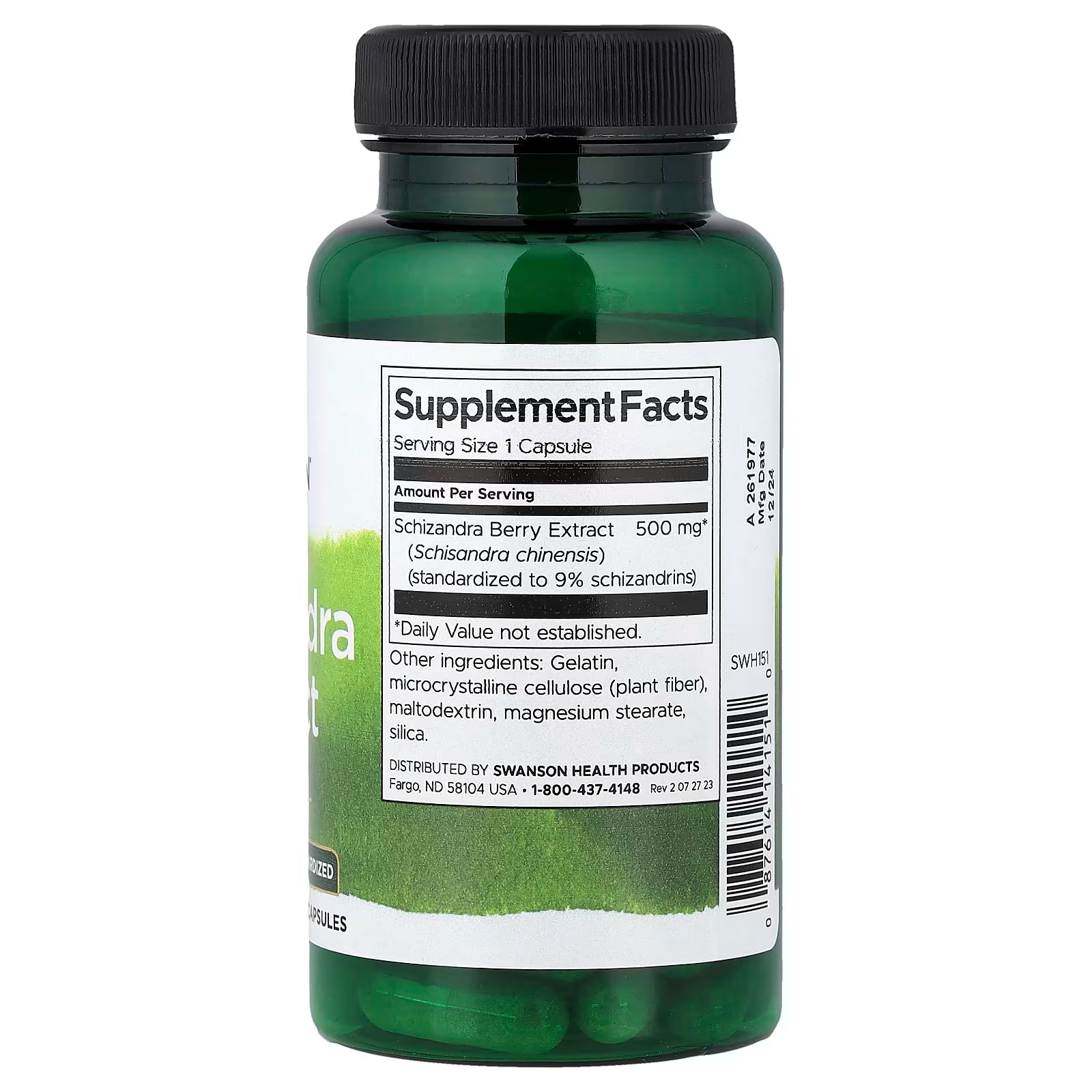 Swanson, Schisandra Extract, Standardised, 500 mg, 60 Capsules