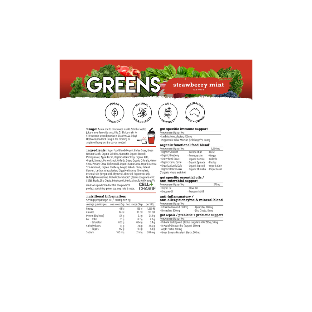 White Wolf Nutrition Greens Gut Health & Immunity 150g