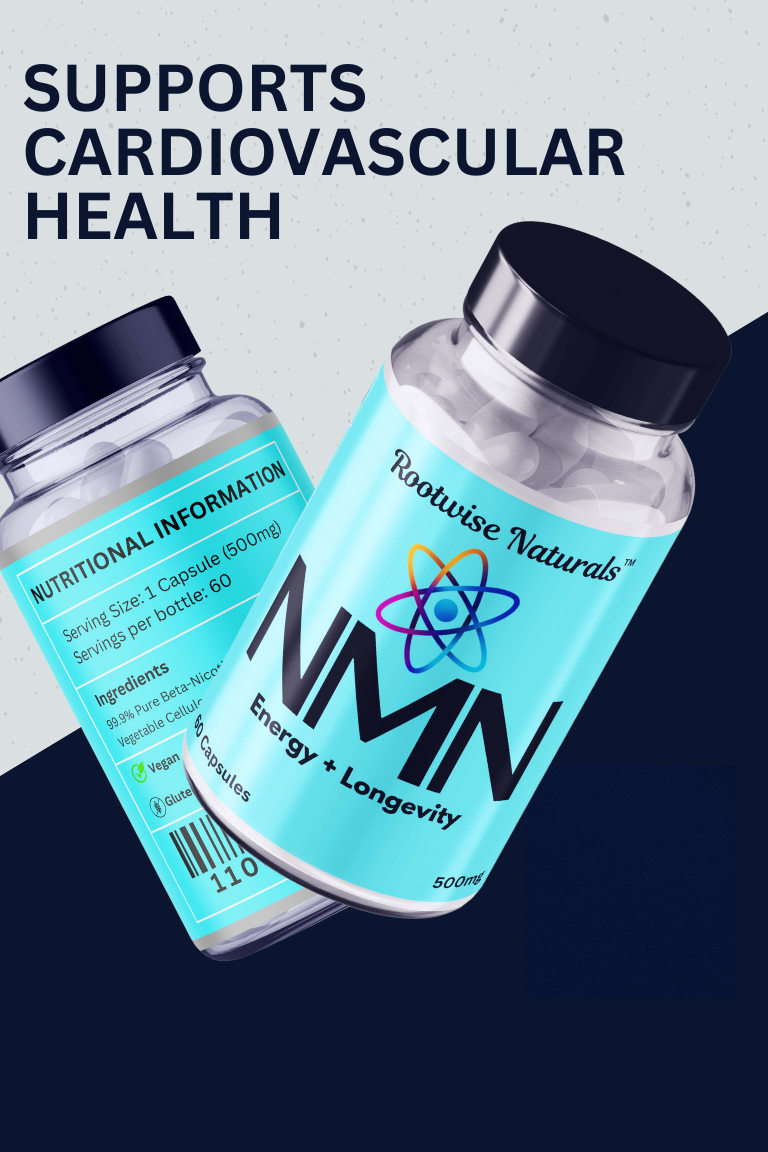 Rootwise Naturals™ NMN 500mg | NAD+ Booster for Energy & Longevity (60 Capsules)