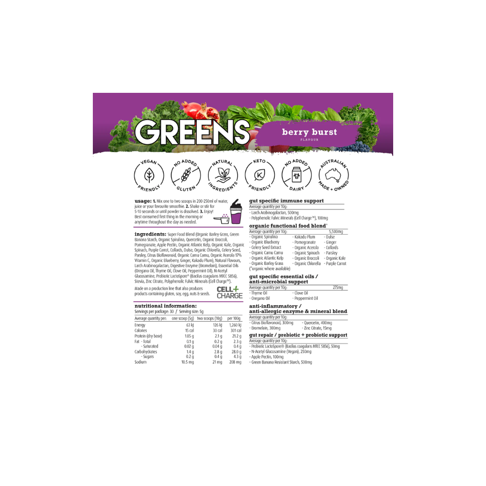 White Wolf Nutrition Greens Gut Health & Immunity 150g