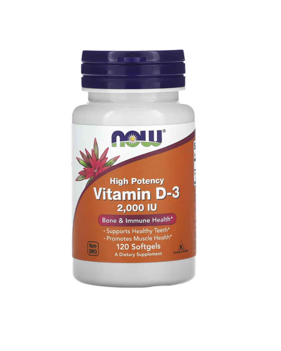 Now Foods Vitamin D-3 2000 IU (120 Softgels)