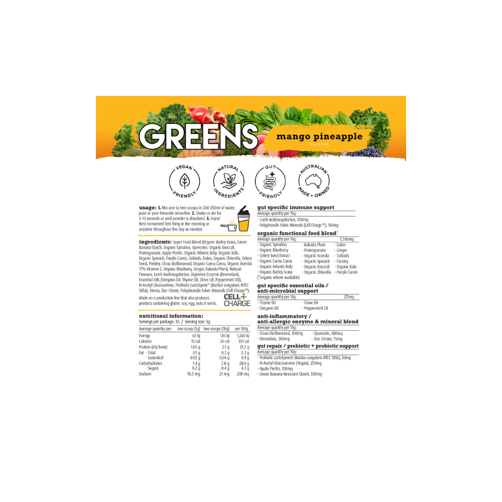 White Wolf Nutrition Greens Gut Health & Immunity 150g