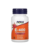 NOW Foods E-400 with Mixed Tocopherols (268 mg / 400 IU, 50 Softgels)