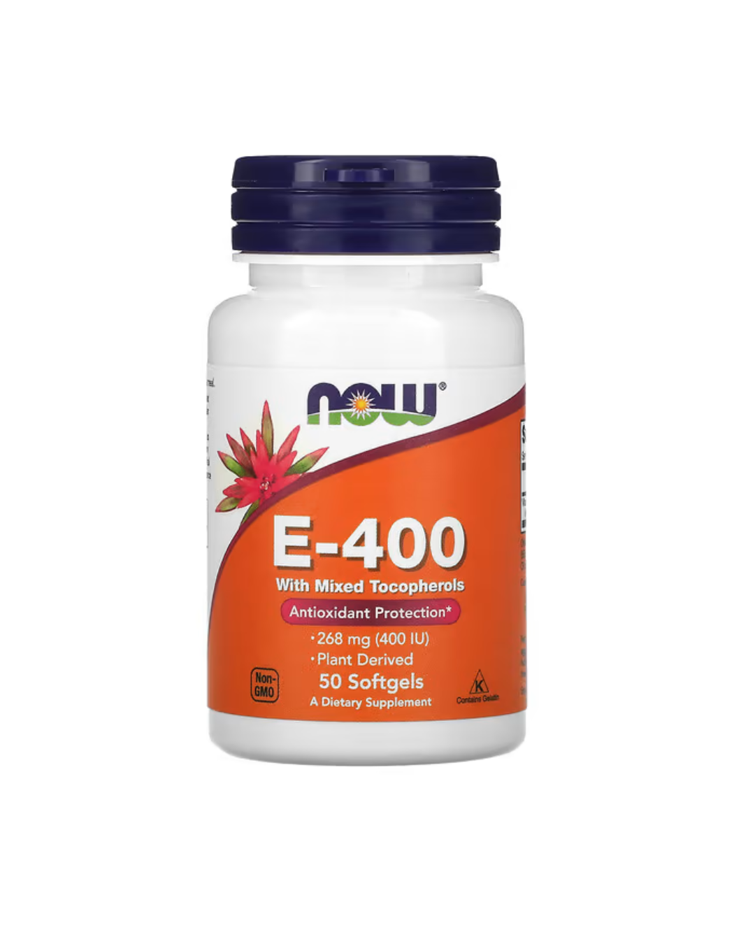 NOW Foods E-400 with Mixed Tocopherols (268 mg / 400 IU, 50 Softgels)